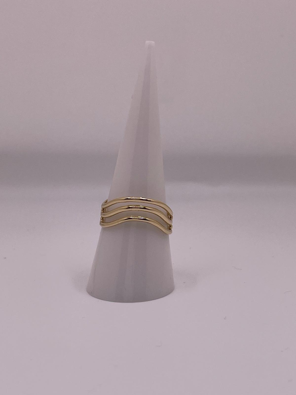 14K Gold Triple Wave Ring