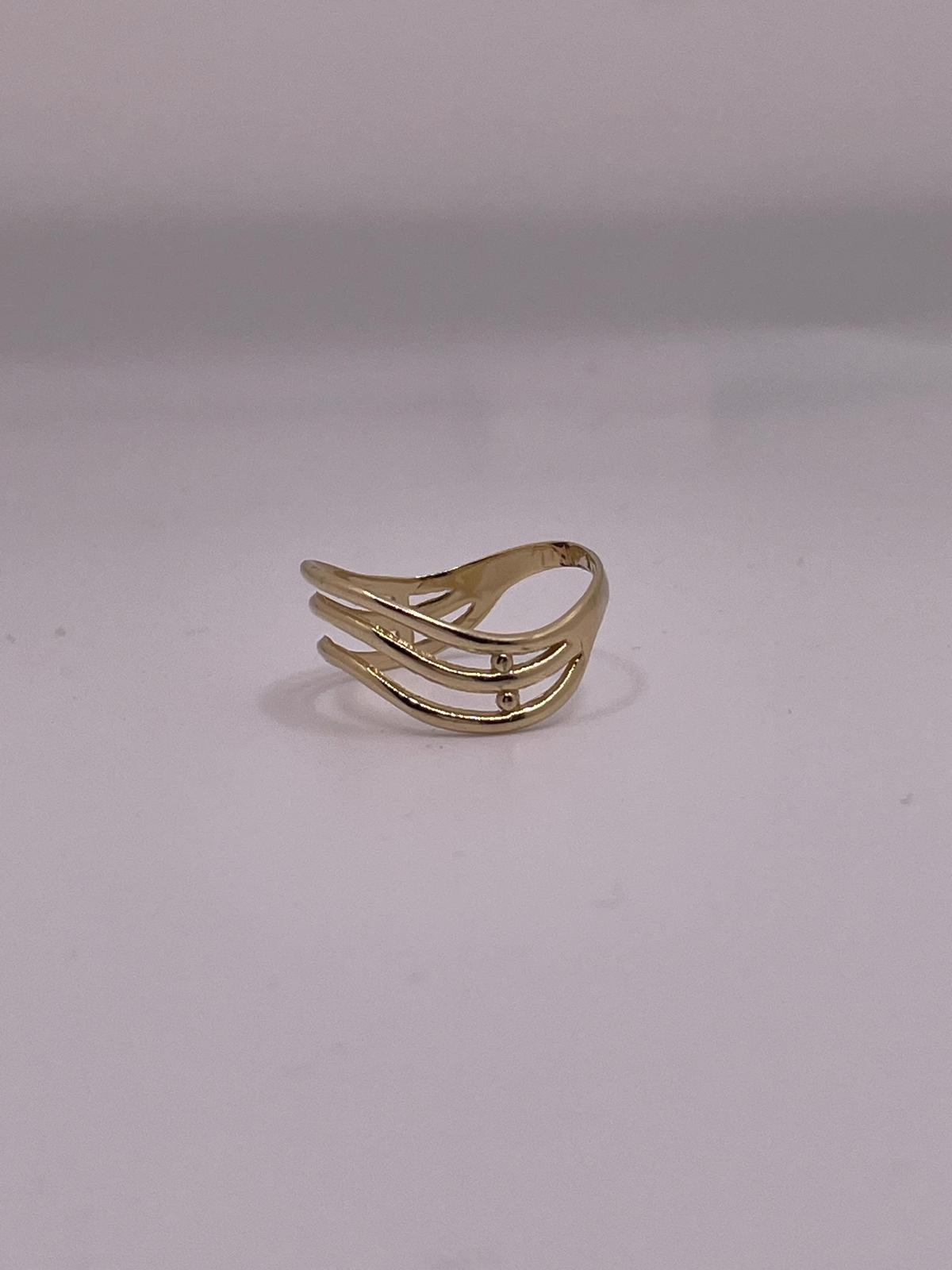 14K Gold Triple Wave Ring