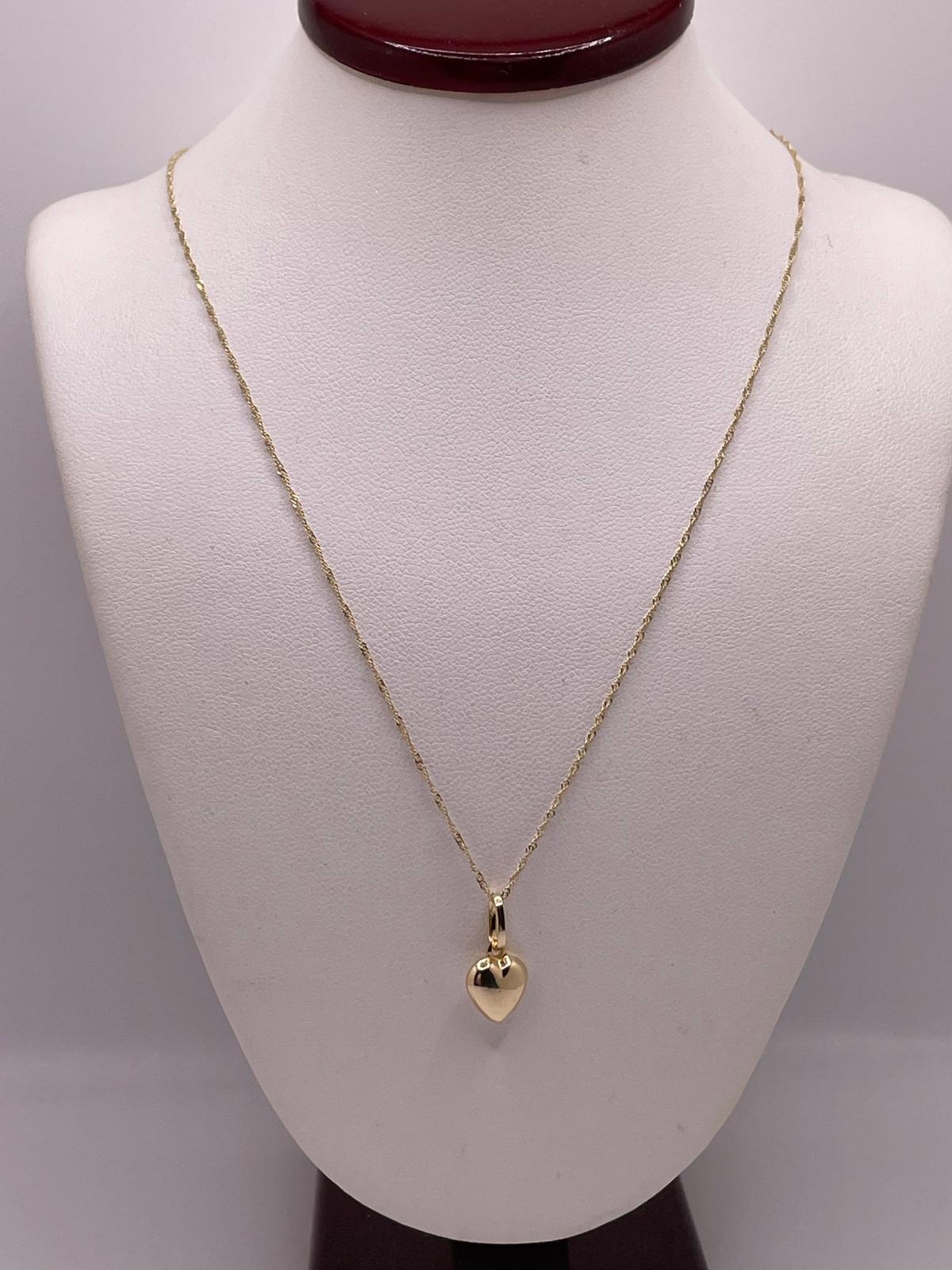 Golden Heartbeat - 14K Gold Necklace & Pendant Set
