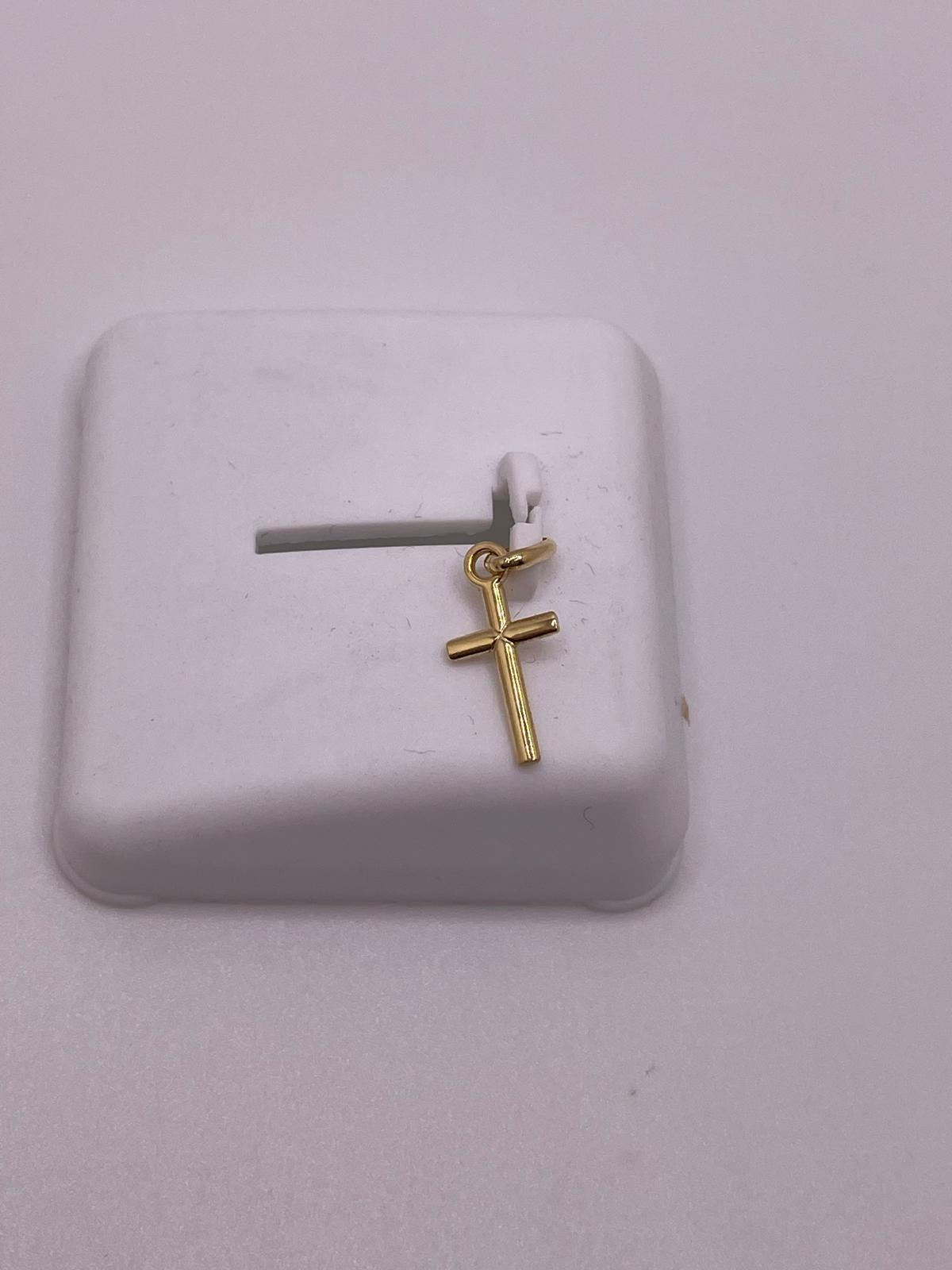 10K Gold Mini Cross Pendant