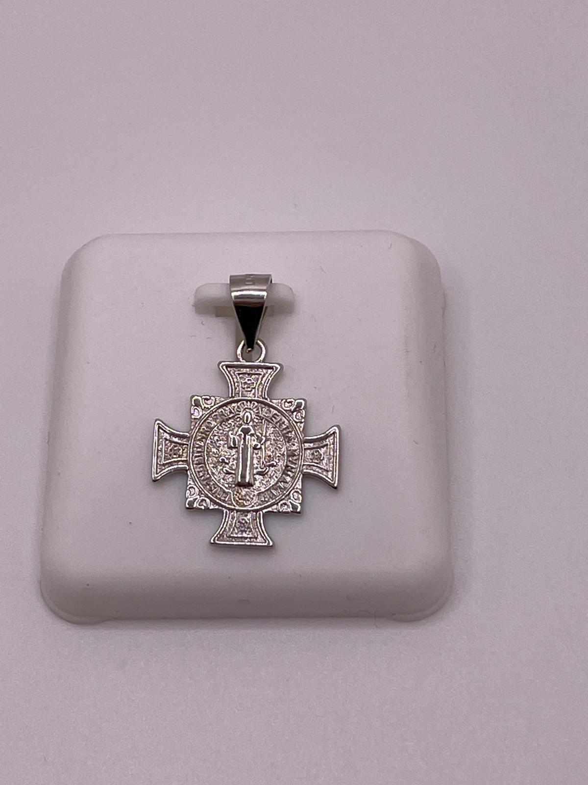 925 Sterling Silver St. Benedict Cross Pendant