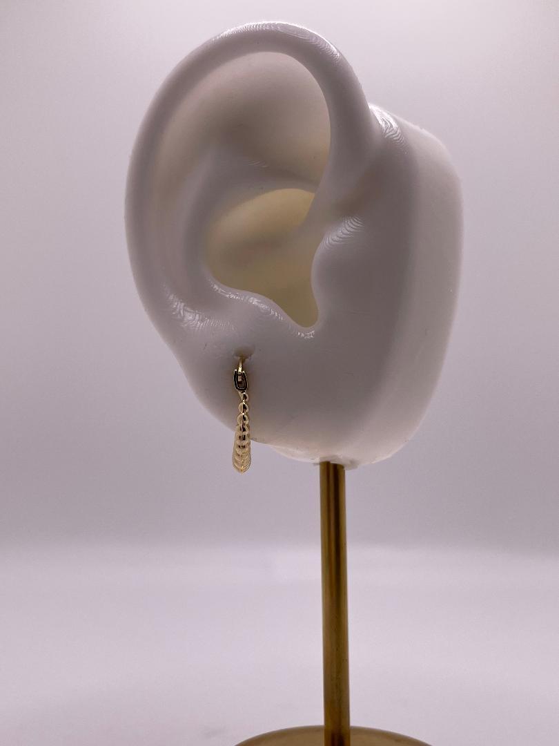 14K Gold Mini Golden Shrimp Hoops