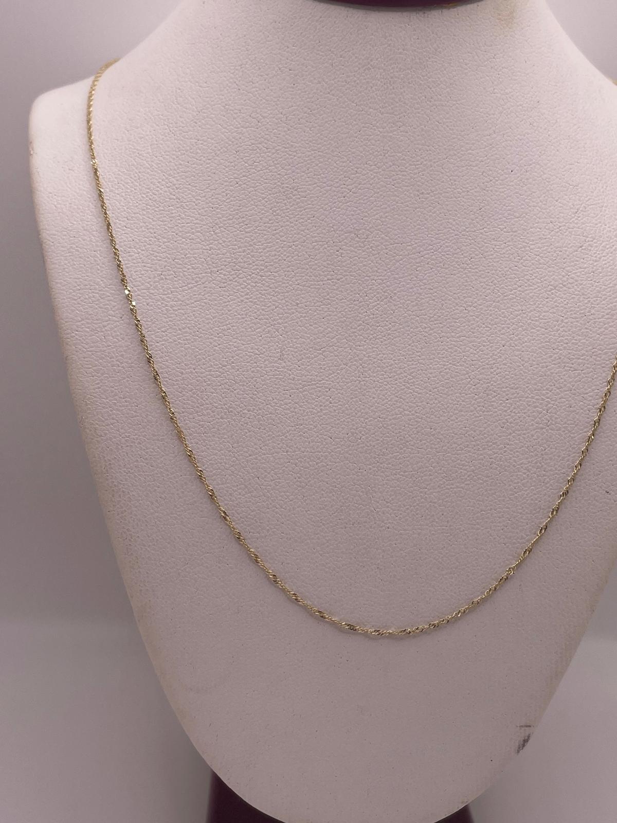 14k gold Taylor 0.9mm singapore necklace
