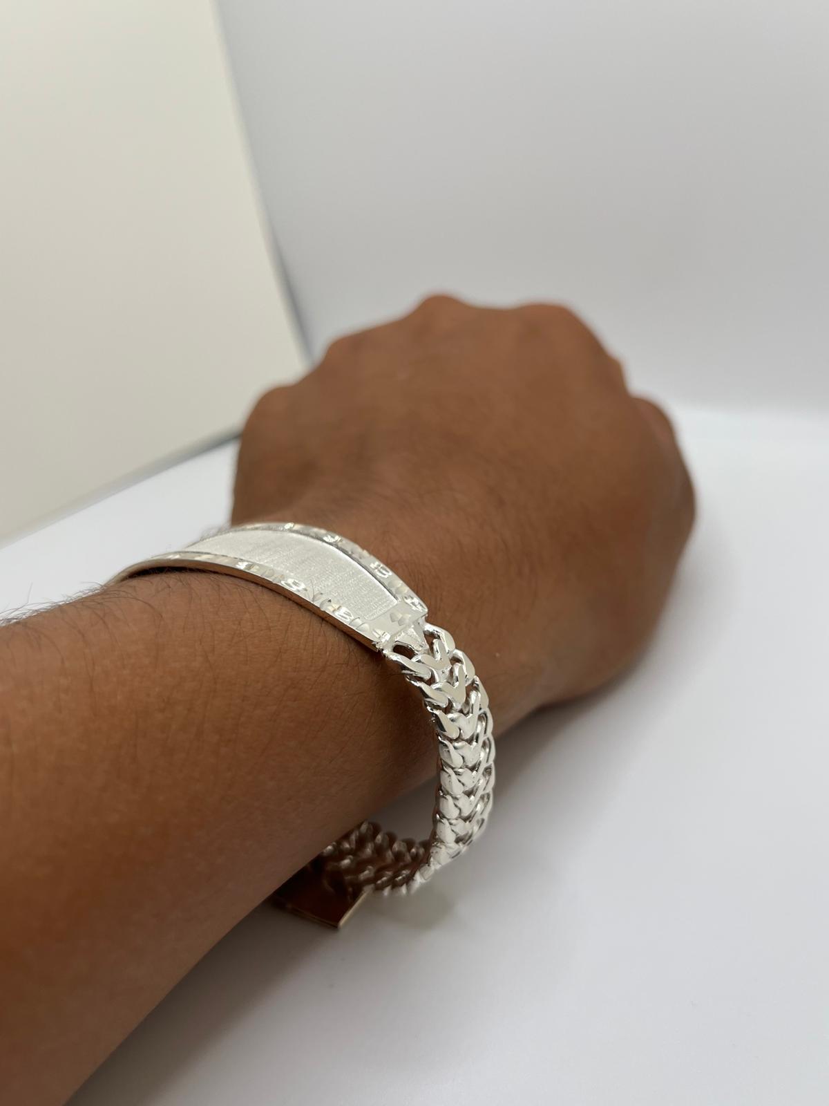 Men's Engravable ID Bracelet - 925 silver