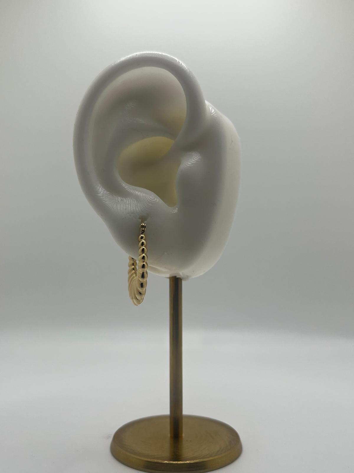 14K Gold Golden Shrimp Hoops