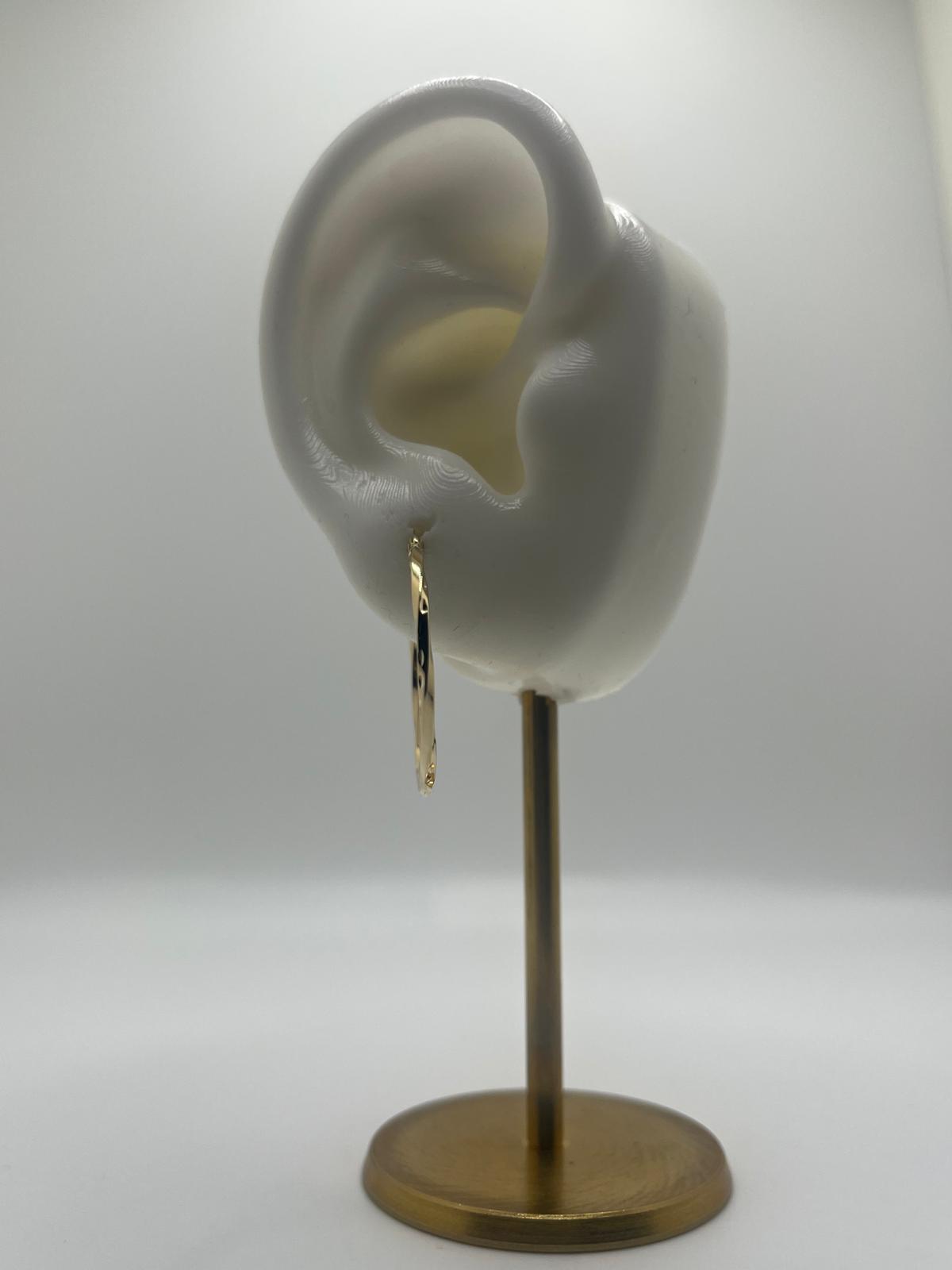 14K Gold Golden Twirl Hoops
