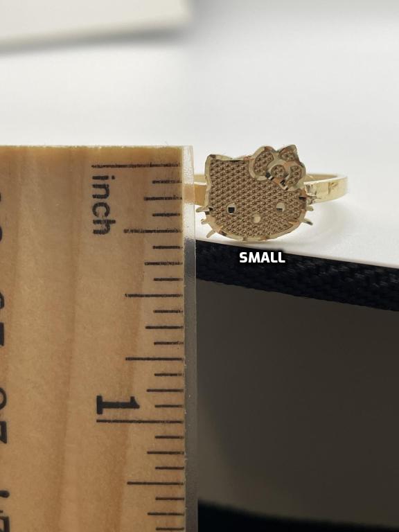 14K Gold Hello Kitty Face Ring (Small,Medium, or Large)