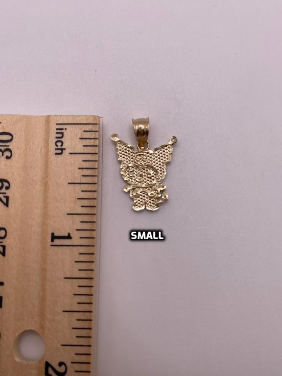 kuromi pendant (small or large) - 14k gold