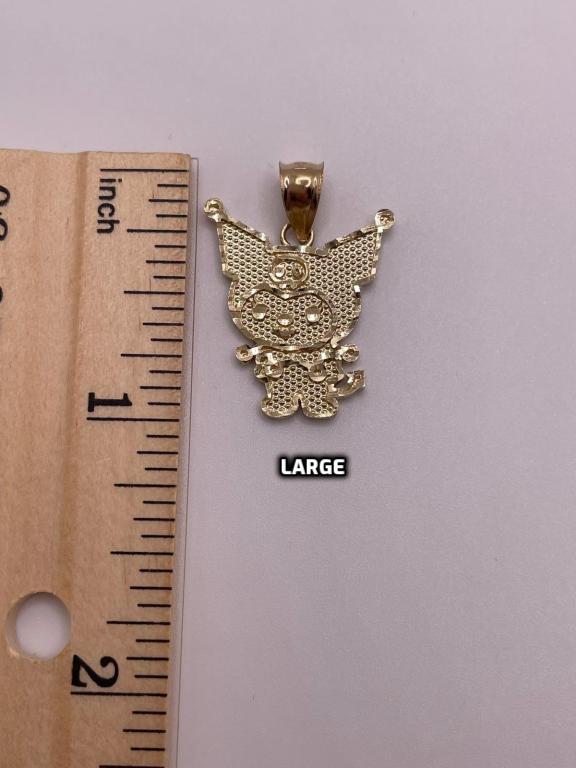 kuromi pendant (small or large) - 14k gold