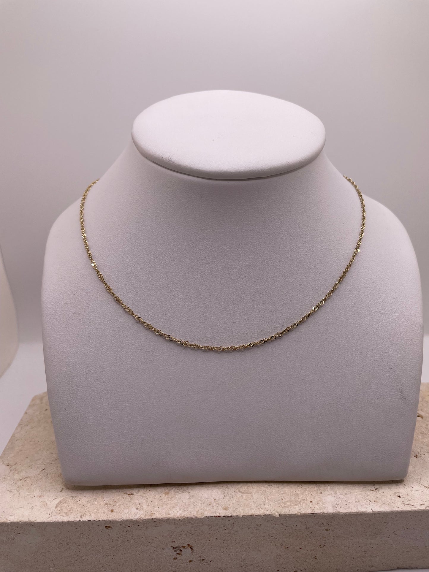 14k gold 1.5mm singapore chain