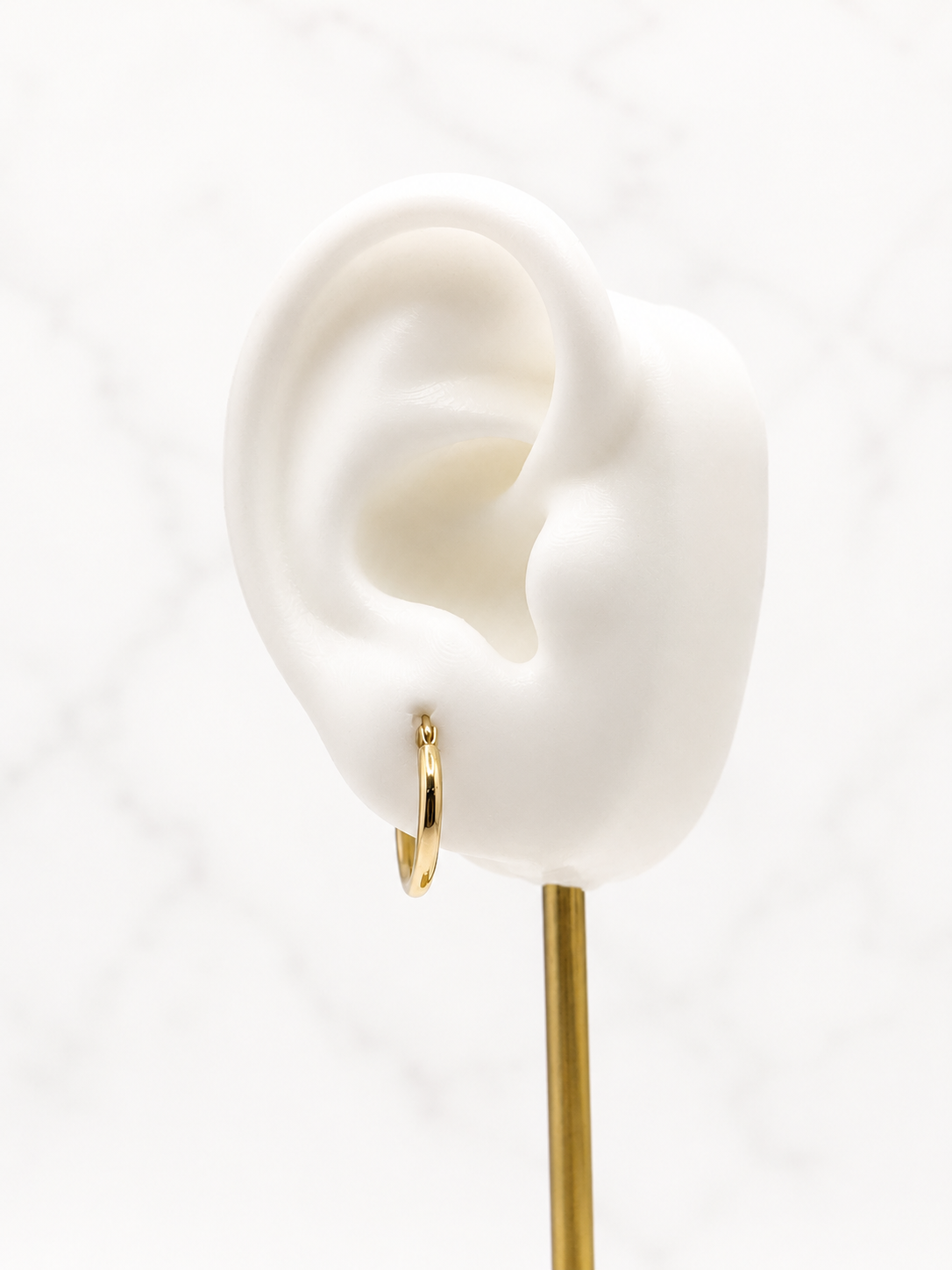 14K Gold Classic Baby Hoops (037)
