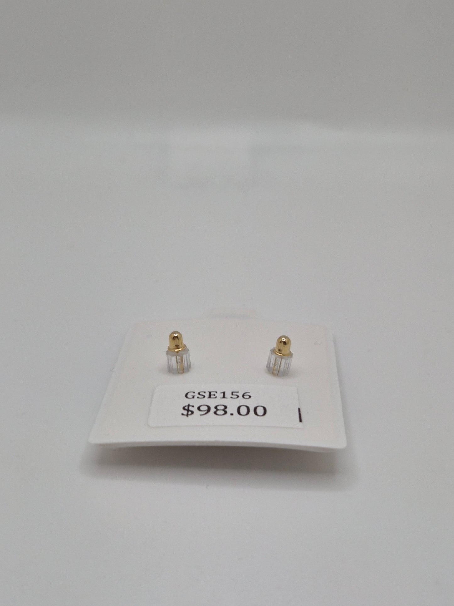14K Gold Heart CZ Heart Screw Back Earrings (Pink, White, or Teal CZ)