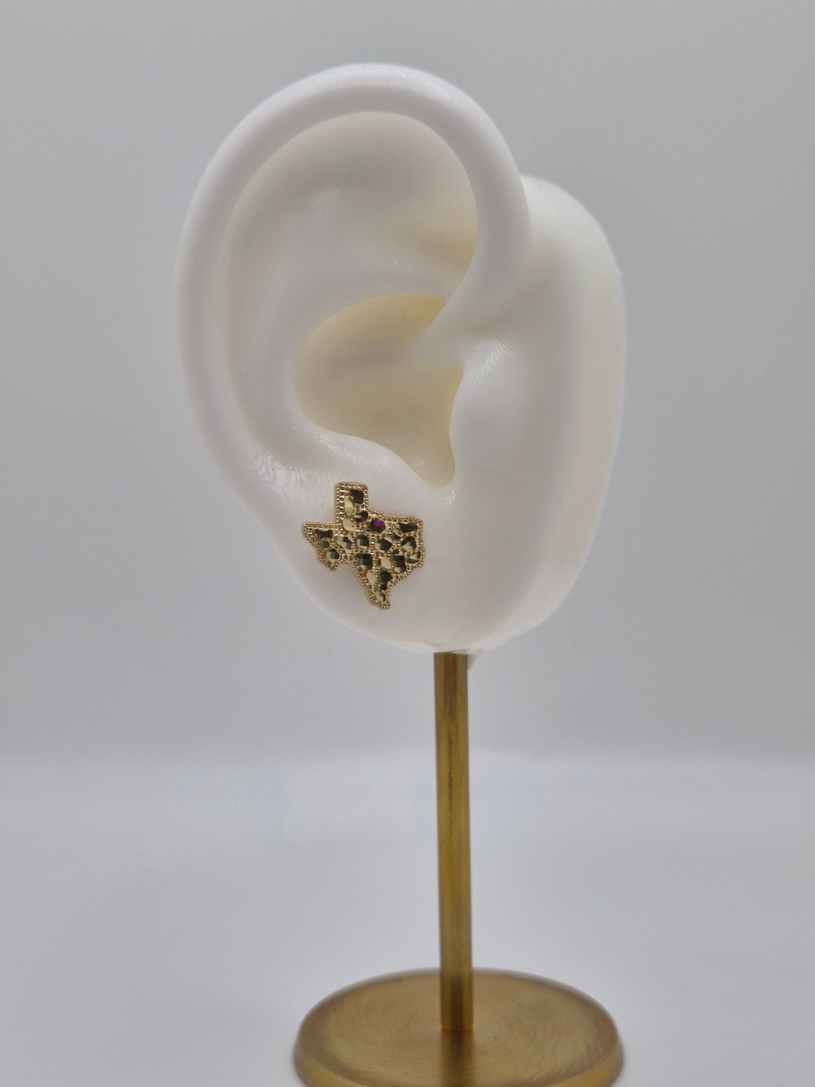 14K Gold Texas Nugget Earrings