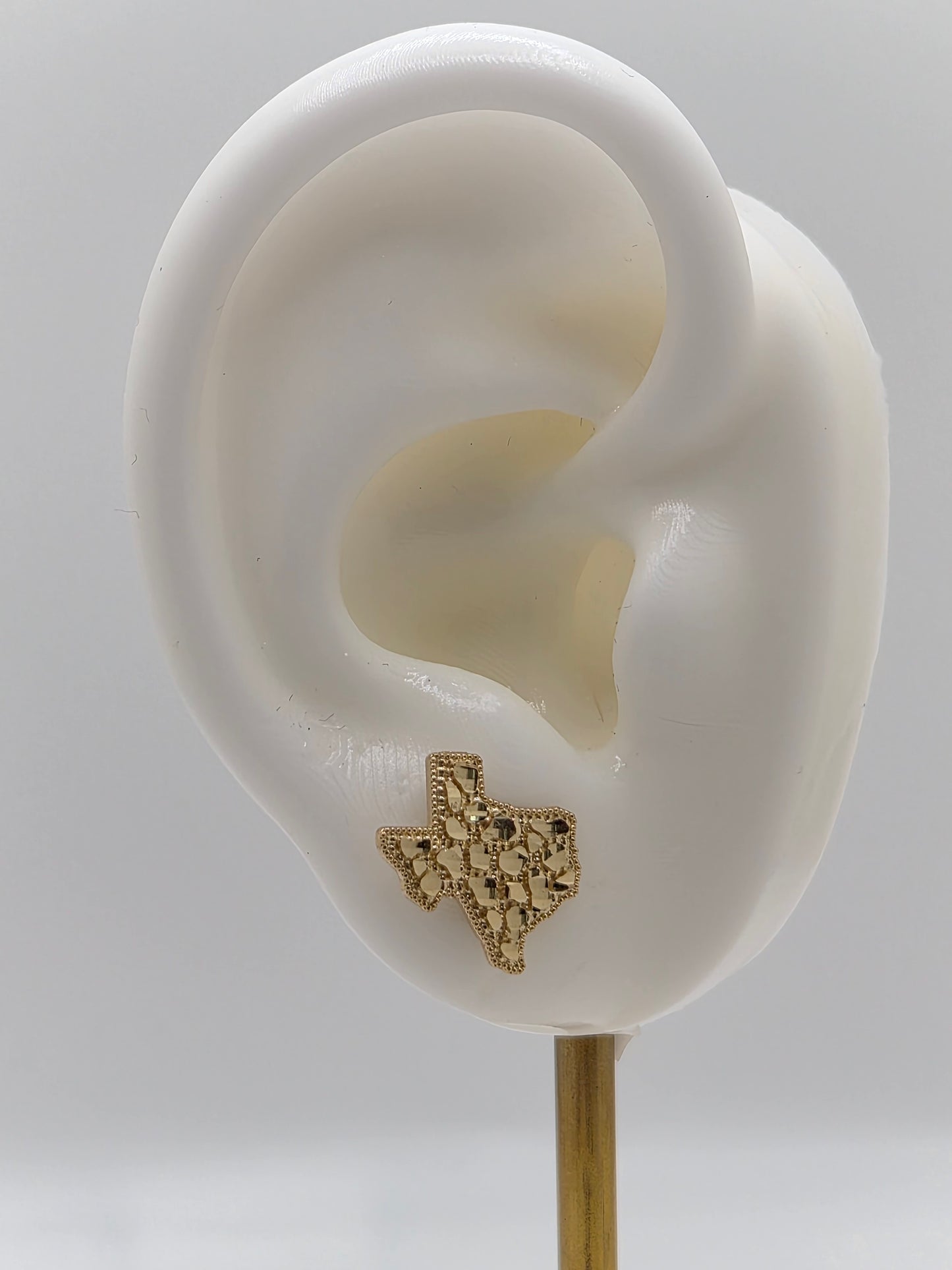 14K Gold Texas Nugget Earrings
