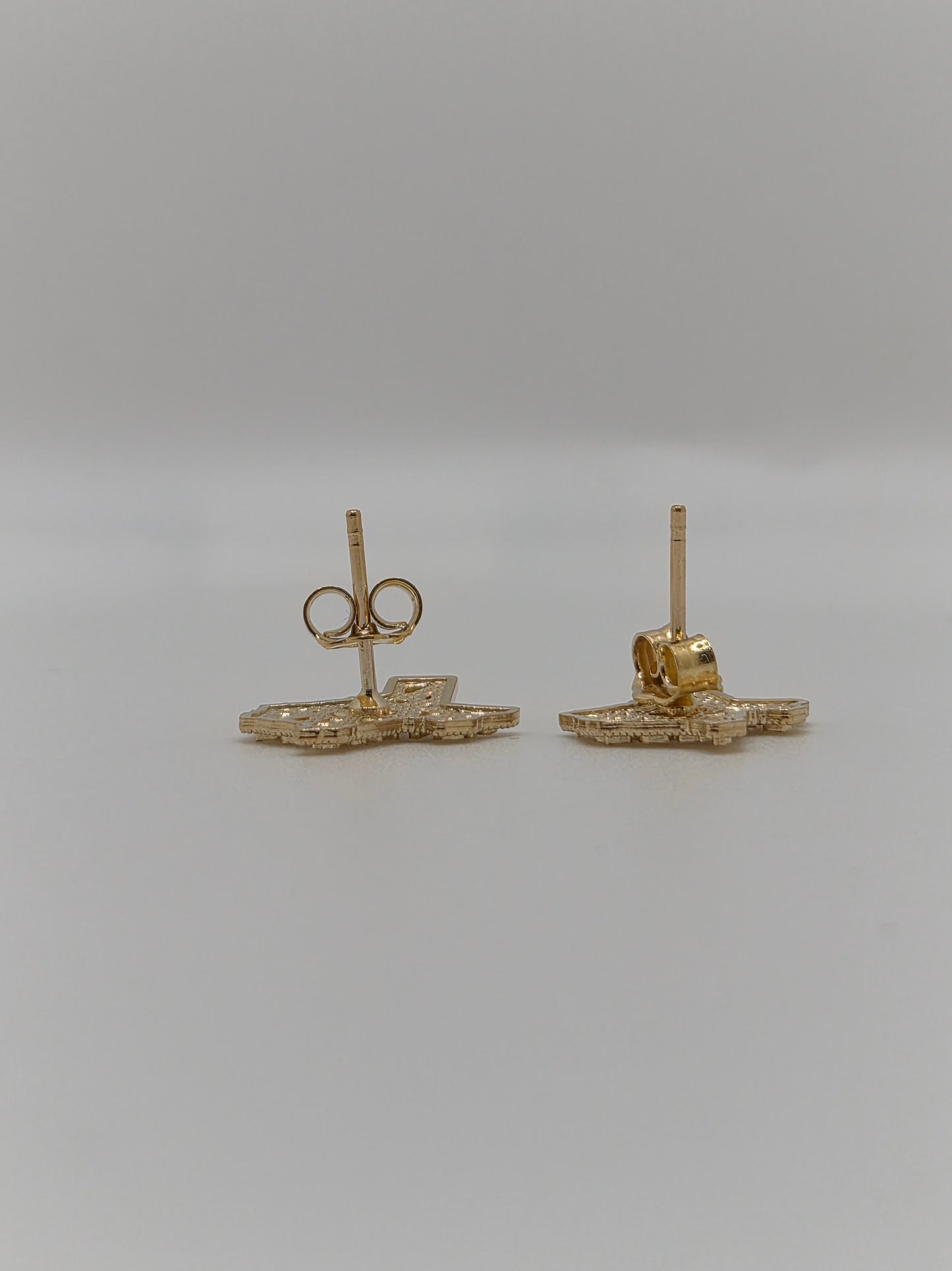 14K Gold Texas Nugget Earrings