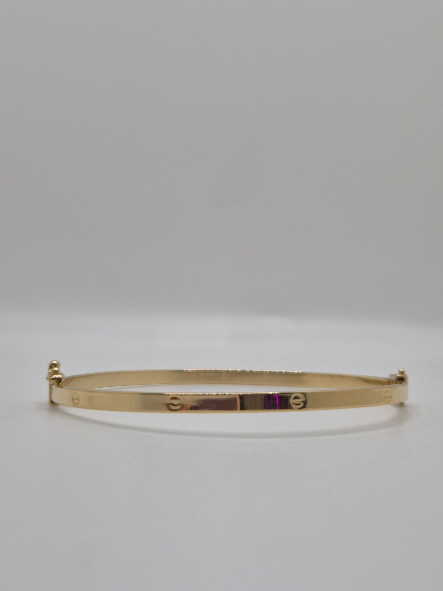 14K Gold Thin Love Bangle