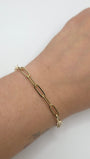 14K Paperclip Bracelet