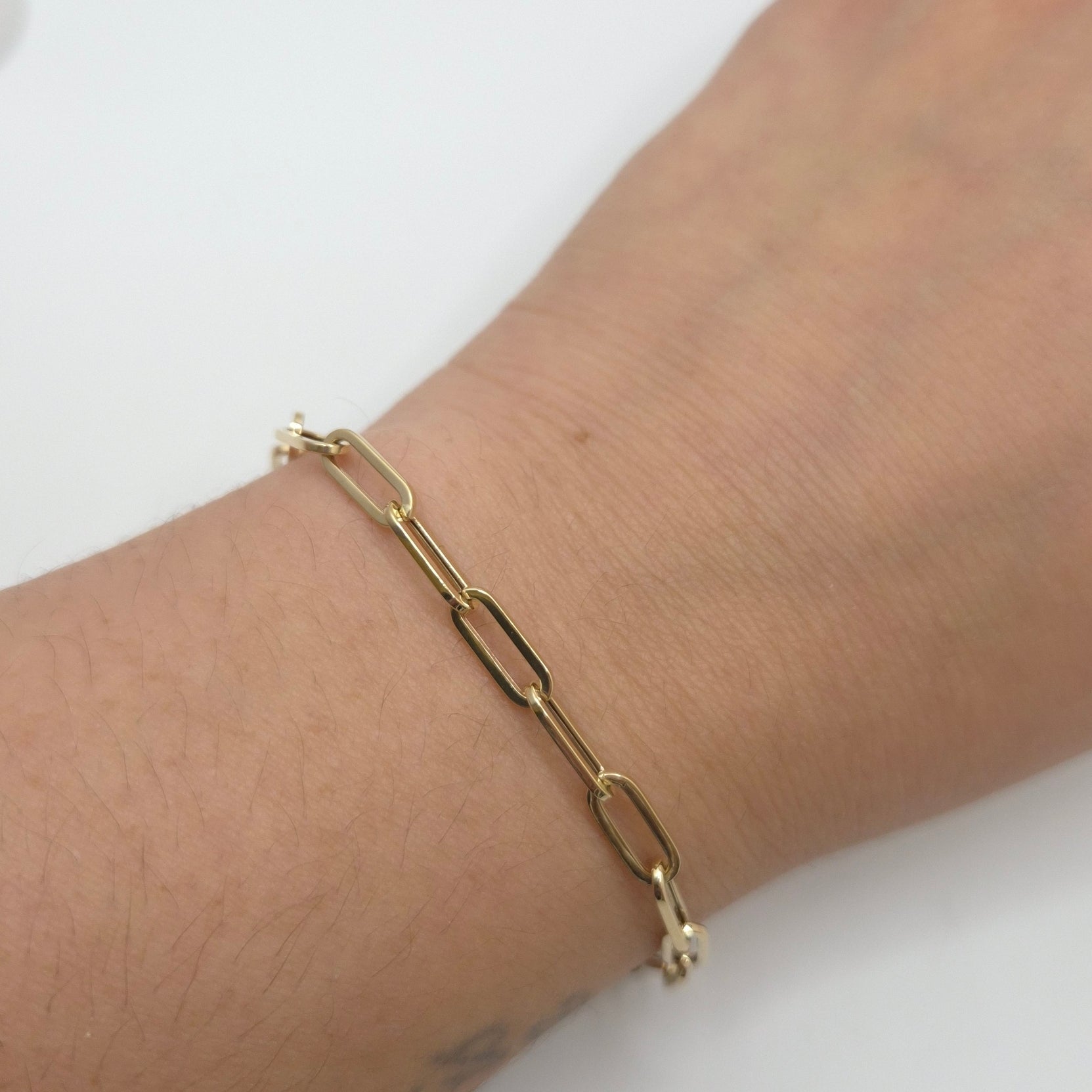 14K Paperclip Bracelet