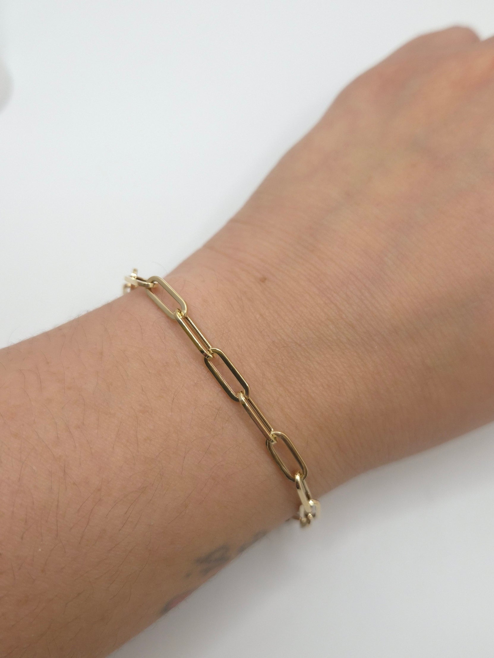 14K Paperclip Bracelet