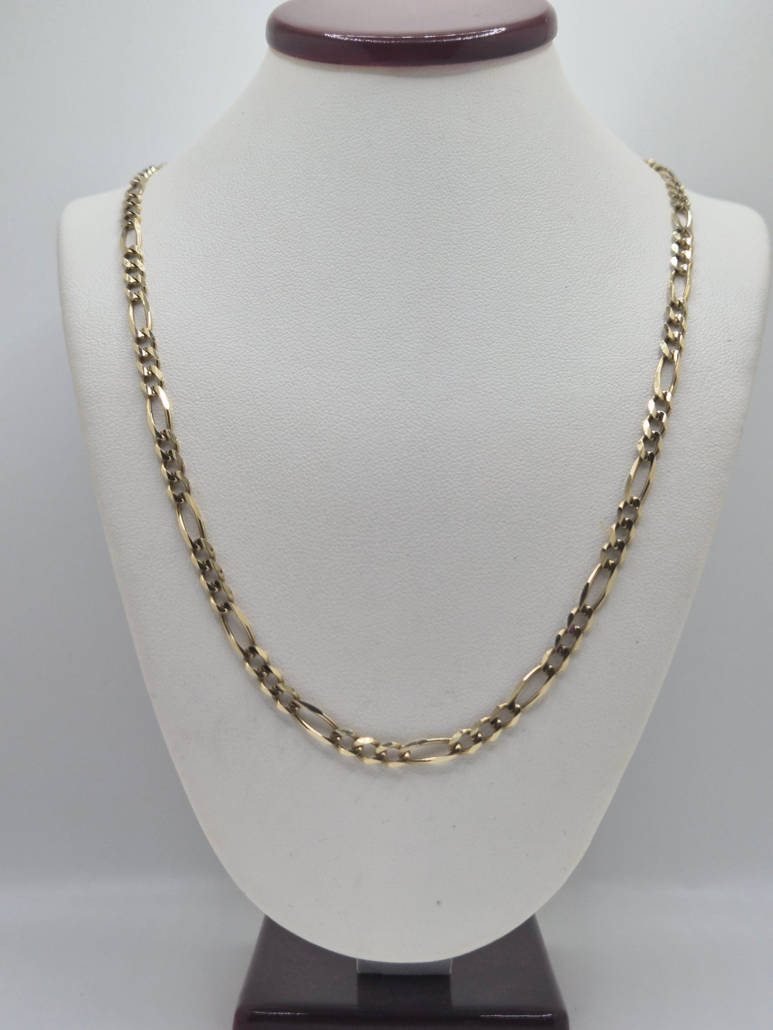 14k solid gold figaro chain 4.0mm