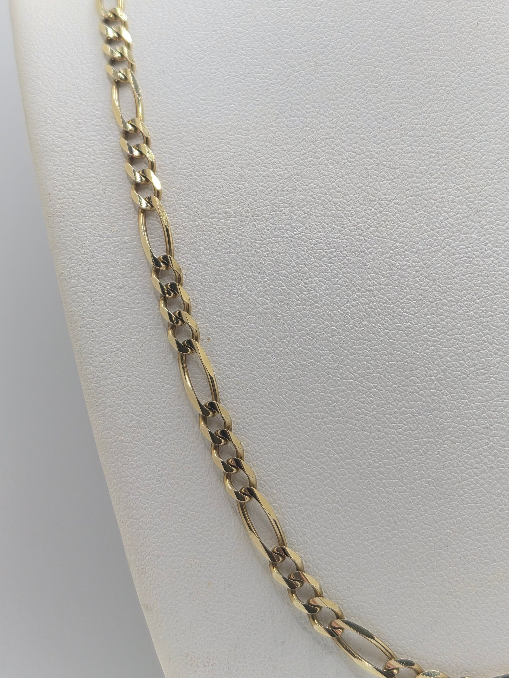 14k solid gold figaro chain 4.0mm