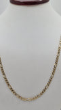 14k solid gold figaro chain 2.7mm