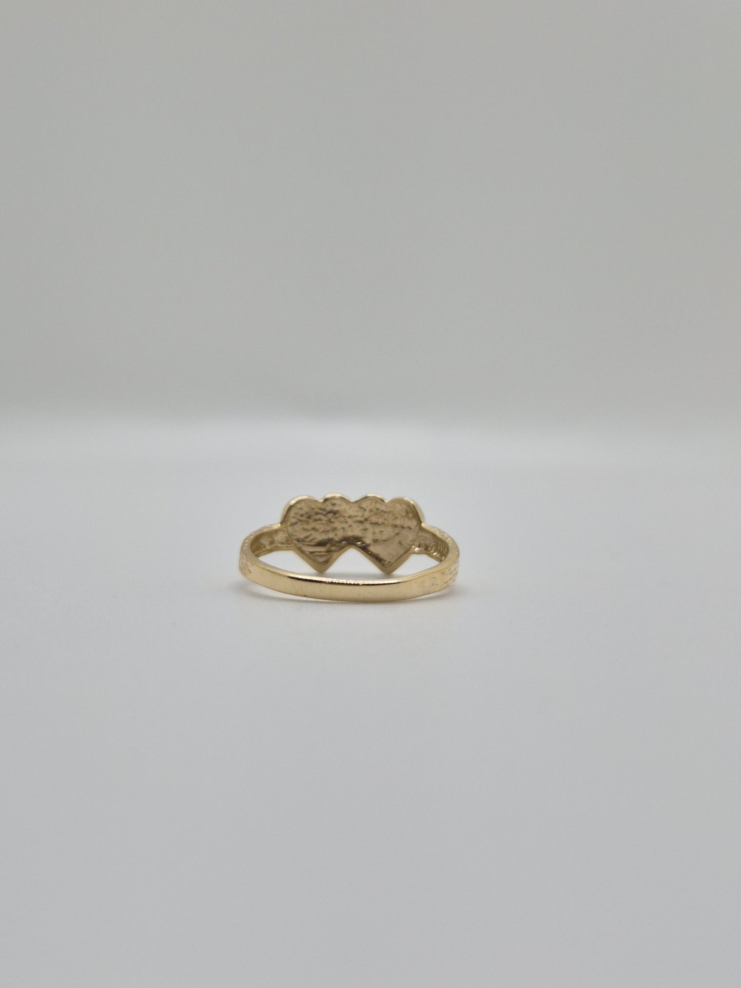Double Heart Baby Ring / Women’s Pinky Ring – 14K Gold