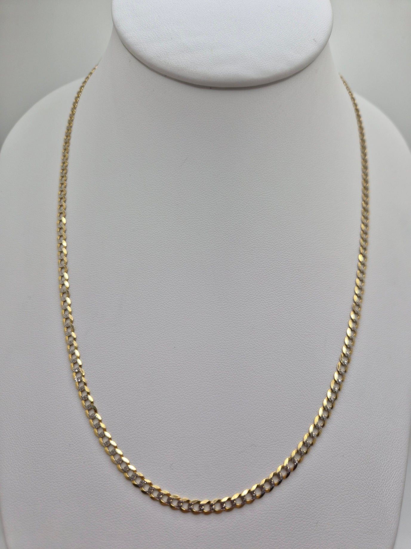 14K Gold Two Tone Cuban Chain