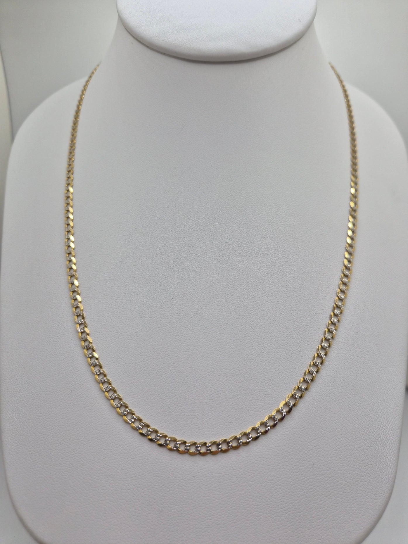 14K Gold Two Tone Cuban Chain