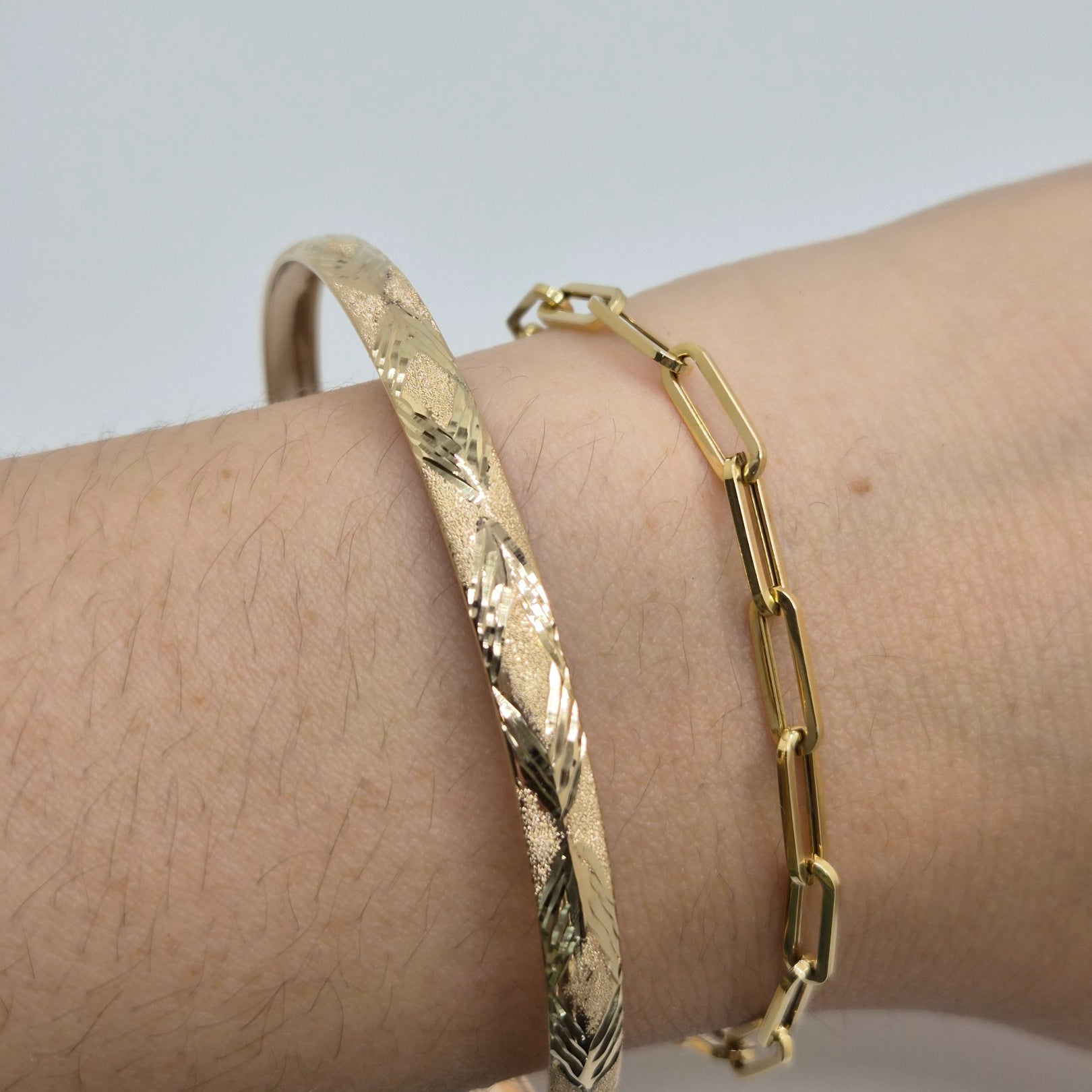 14k Gold Flexible Bangle (74)