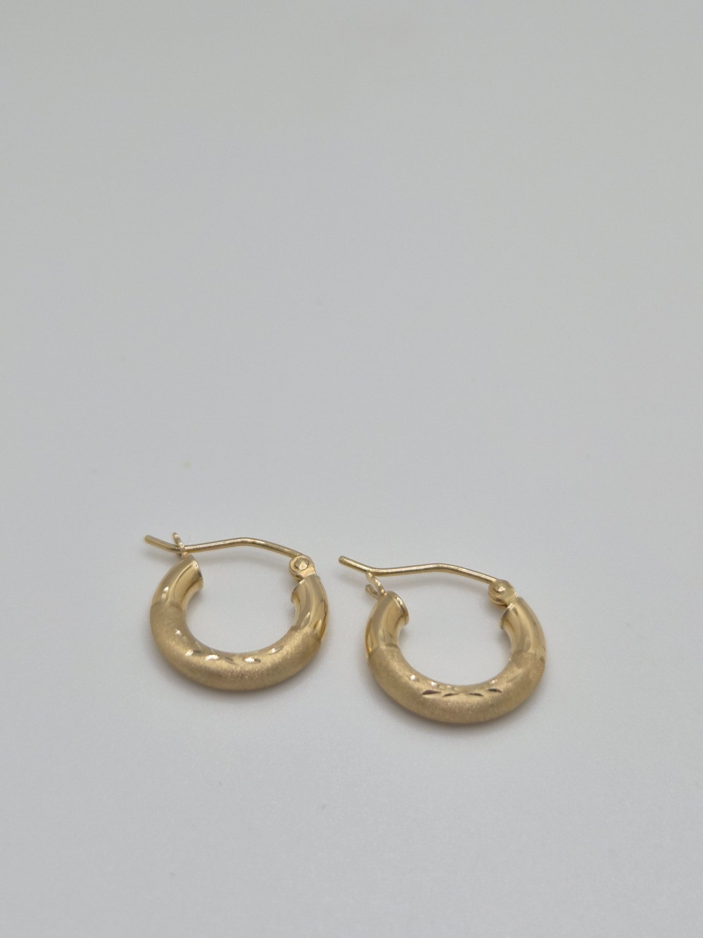 14K Golden Glow Mini Hoops (053)