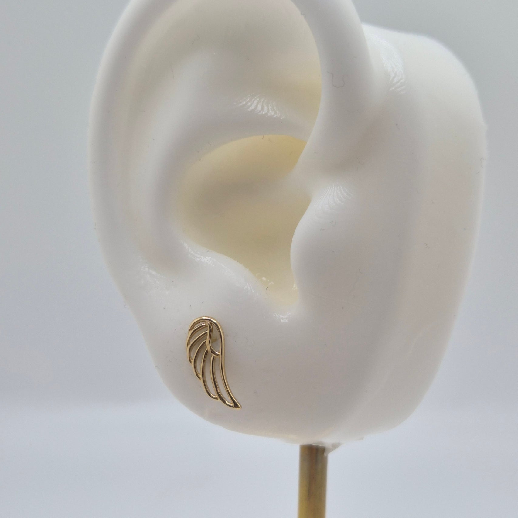 14K Gold Wing Stud Earrings