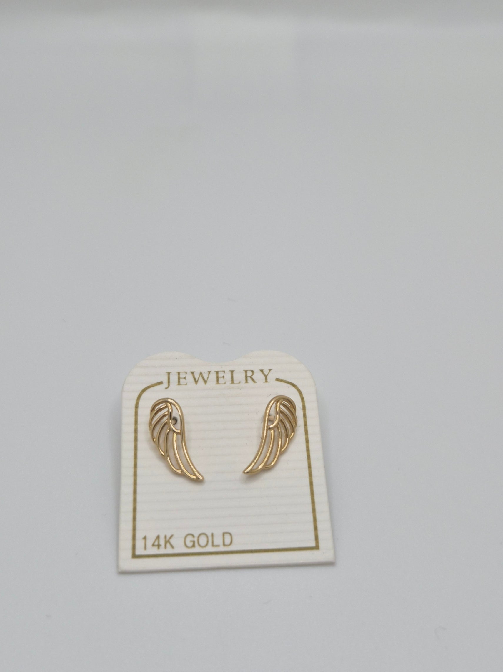 14K Gold Wing Stud Earrings
