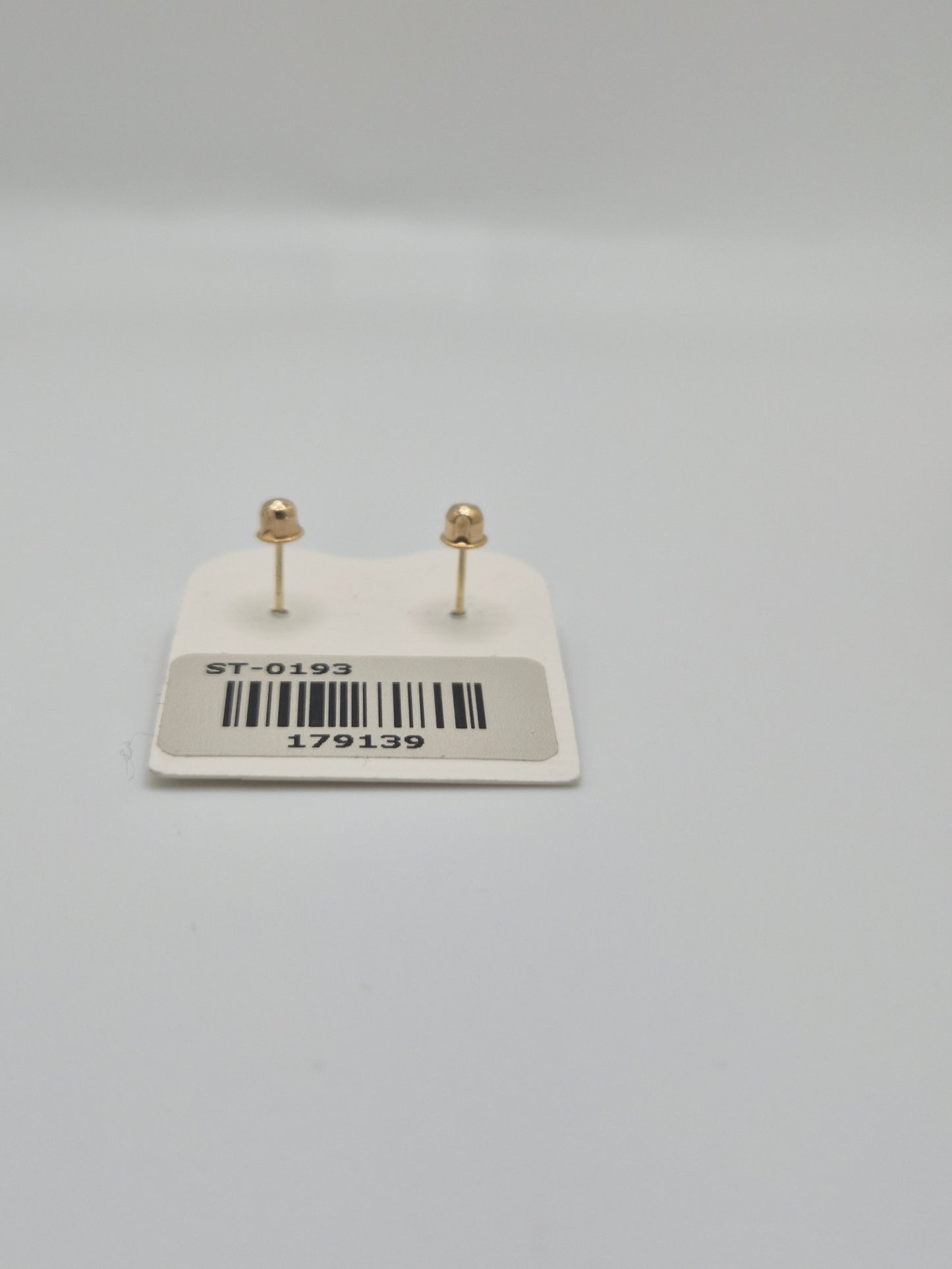 14K Gold Heart CZ Stud Earrings