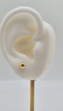 14K Yellow Gold 6mm Ball Stud Earrings (Screw Back)
