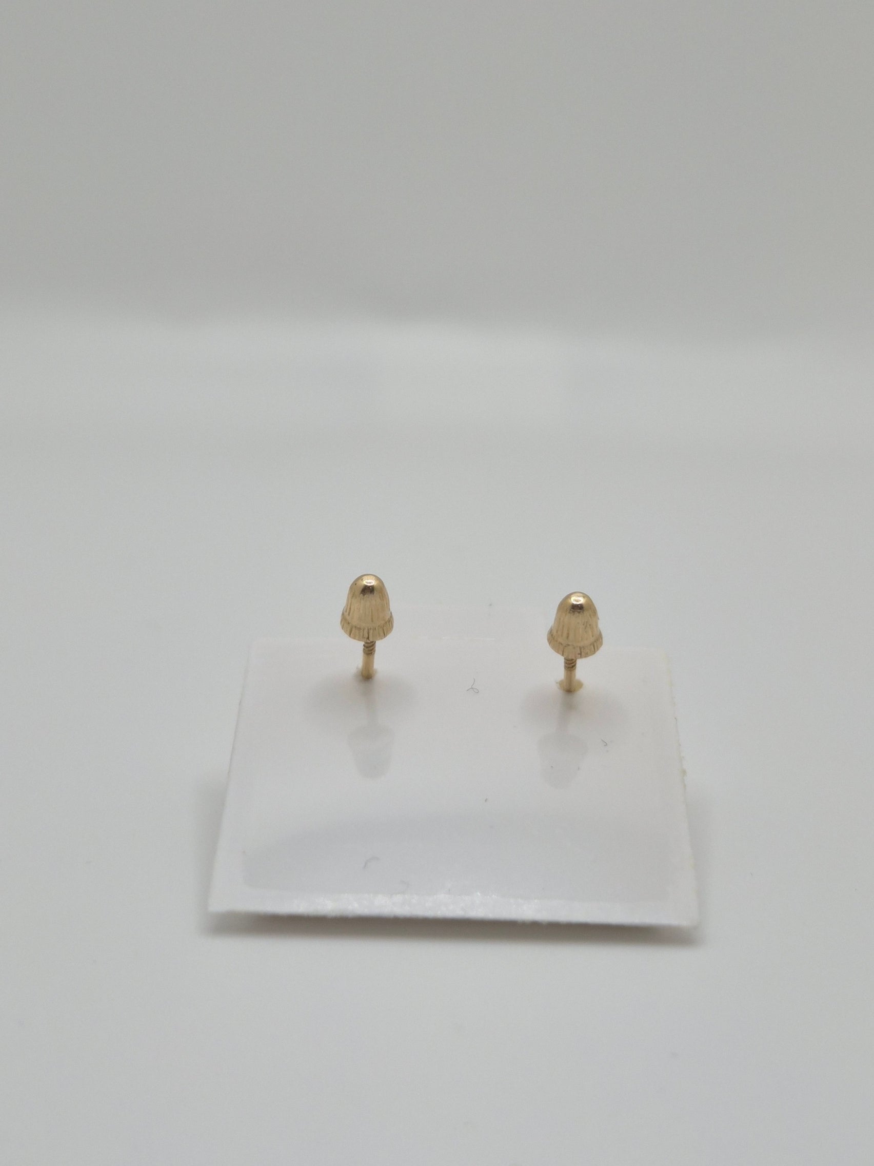 14K Yellow Gold 6mm Ball Stud Earrings (Screw Back)