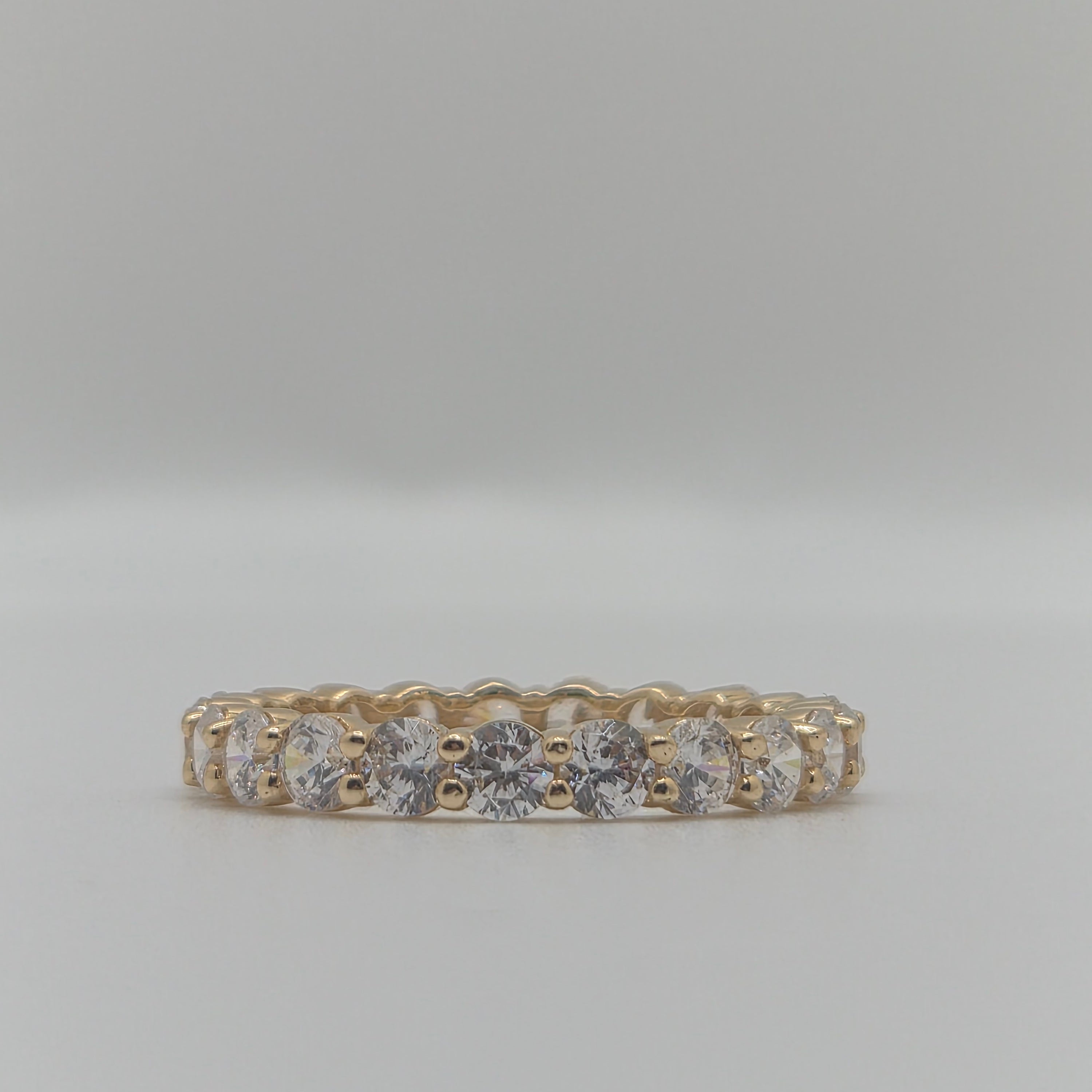 14K Gold CZ Eternity Band (804)