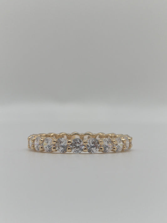 14K Gold CZ Eternity Band (804)