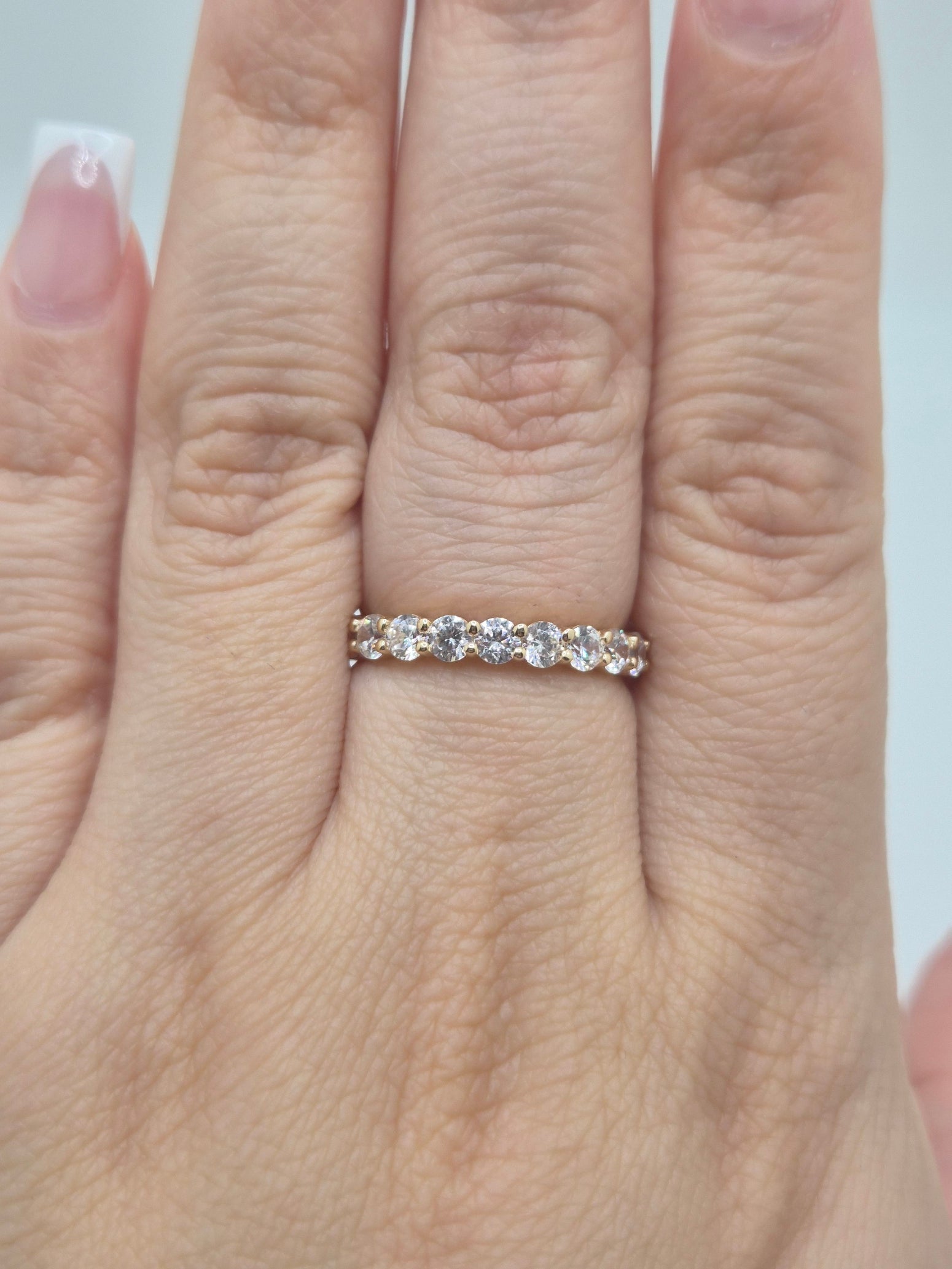 14K Gold CZ Eternity Band (804)