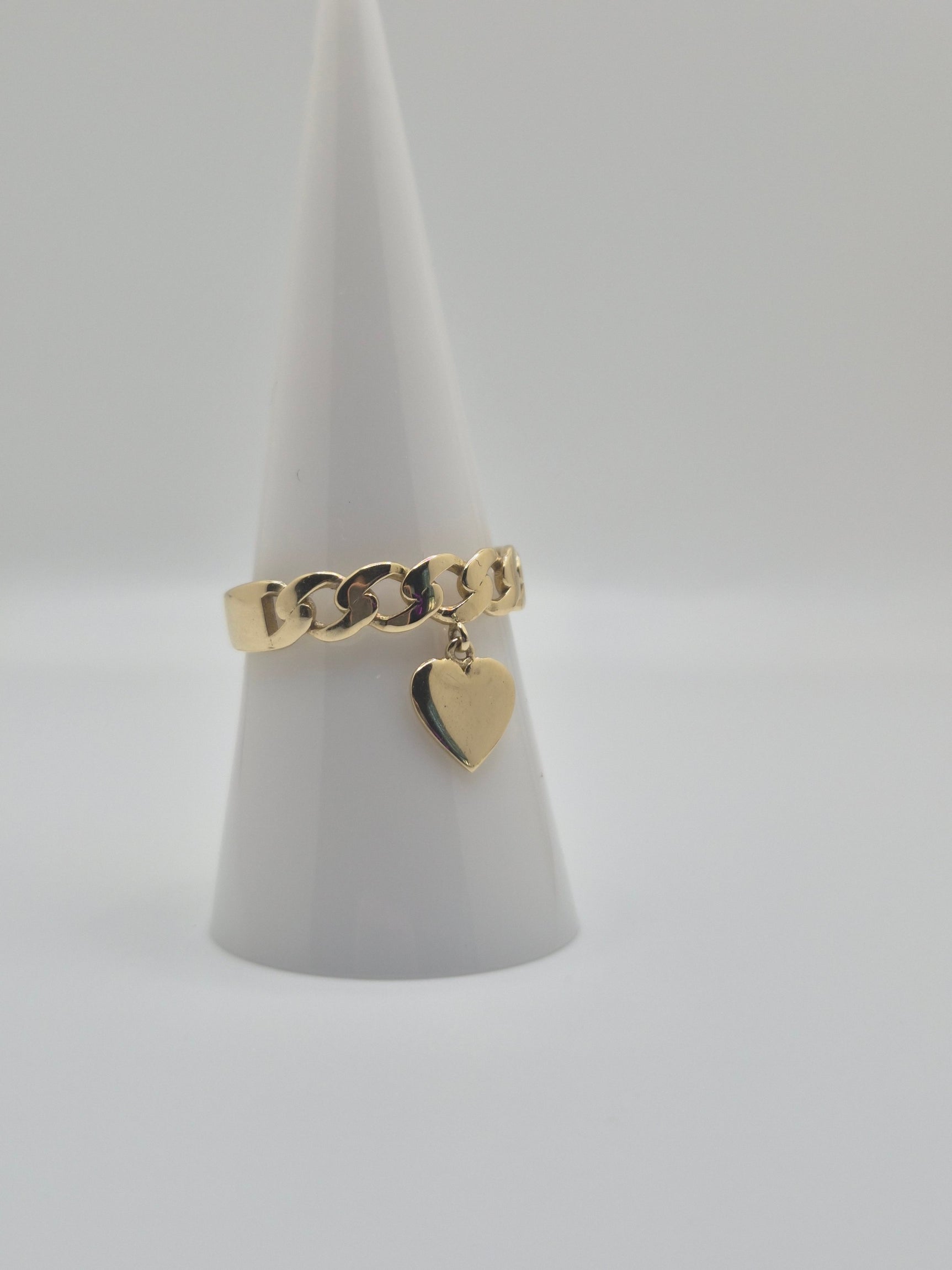 14K Gold Mini Amor Chain Ring (809)
