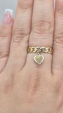 14K Gold Mini Amor Chain Ring (809)