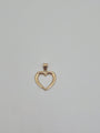 14K gold open heart pendant for women · dainty 14K yellow gold heart charm · everyday minimalist gold pendant · romantic jewelry gift for her