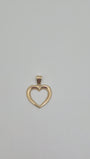 14K gold open heart pendant for women · dainty 14K yellow gold heart charm · everyday minimalist gold pendant · romantic jewelry gift for her