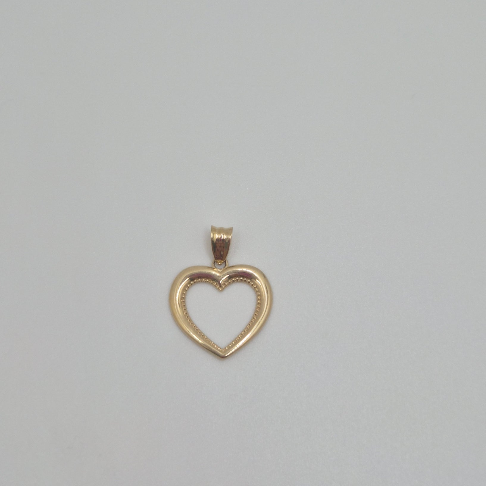 14K gold open heart pendant for women · dainty 14K yellow gold heart charm · everyday minimalist gold pendant · romantic jewelry gift for her