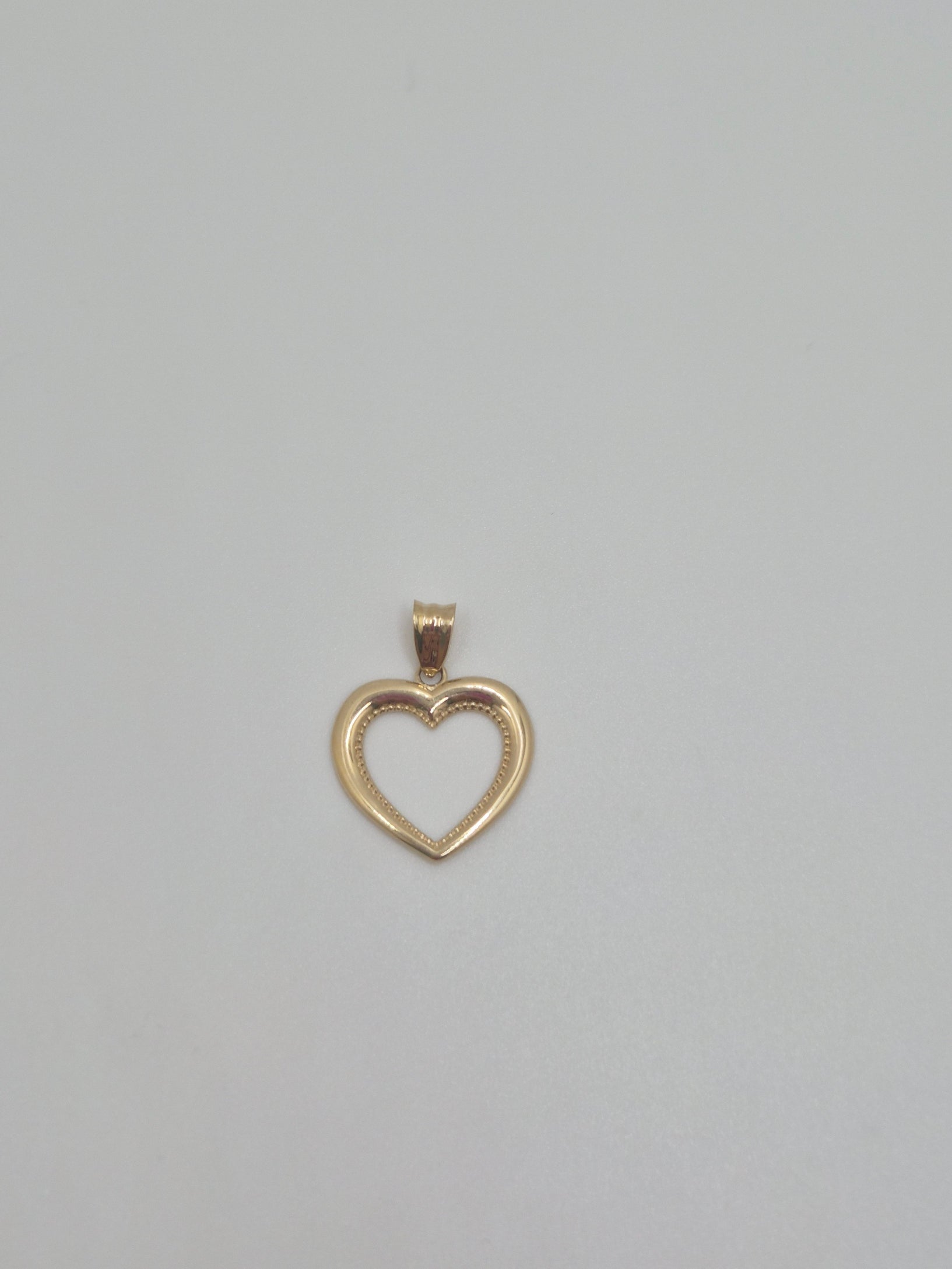 14K gold open heart pendant for women · dainty 14K yellow gold heart charm · everyday minimalist gold pendant · romantic jewelry gift for her