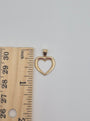 14K gold open heart pendant for women · dainty 14K yellow gold heart charm · everyday minimalist gold pendant · romantic jewelry gift for her