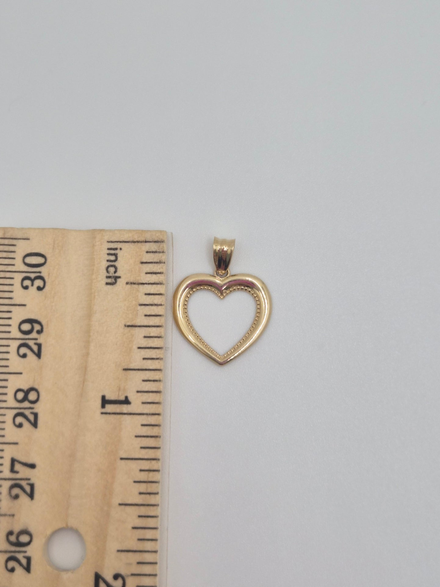 14K gold open heart pendant for women · dainty 14K yellow gold heart charm · everyday minimalist gold pendant · romantic jewelry gift for her