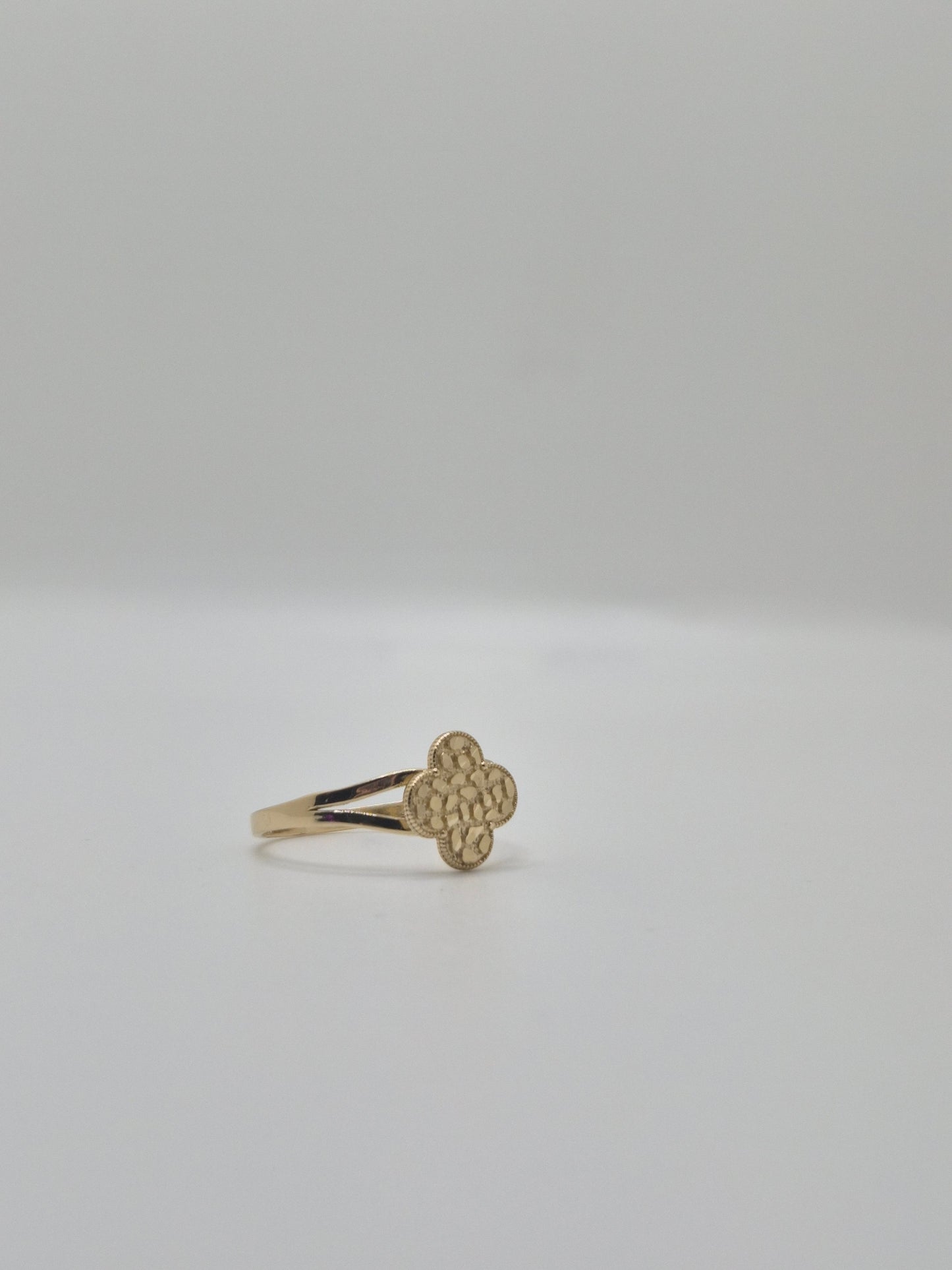 14K Gold Flower Nugget Ring