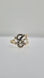 14k gold “c” cursive initial ring
