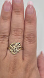 14k gold “c” cursive initial ring